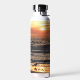 Seagulls by the Sea at Sunset Water Bottle