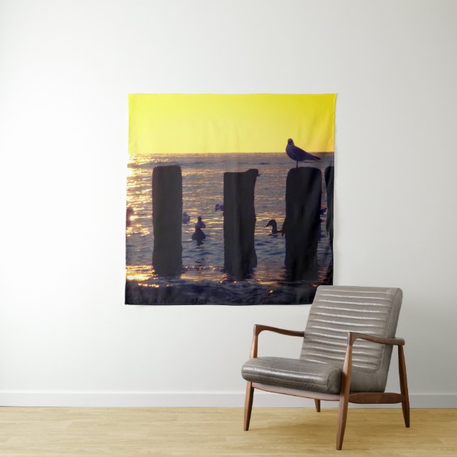 Seagulls by the water tapestry (In Situ (Horizontal))