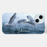 Seagulls Flight over the Sea