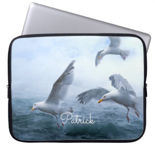 Seagulls Flight over the Sea Laptop Sleeve