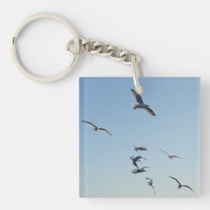 Seagulls Flying  Key Ring