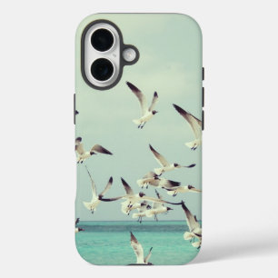 Seagulls Flying Over Ocean iPhone 16 Case