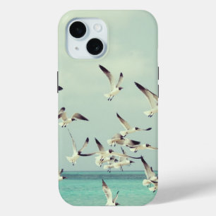 Seagulls Flying Over the Sea Cool iPhone 15 Case