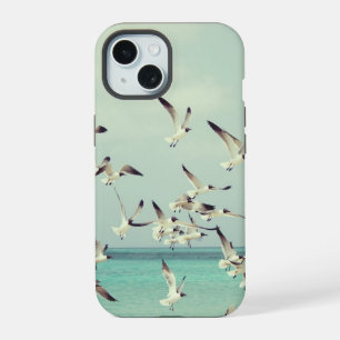 Seagulls Flying Over the Sea Cool iPhone 15 Case