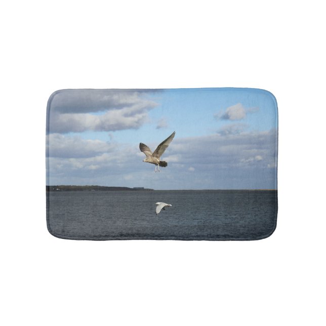 Seagulls in Flight Bath Mat (Front)