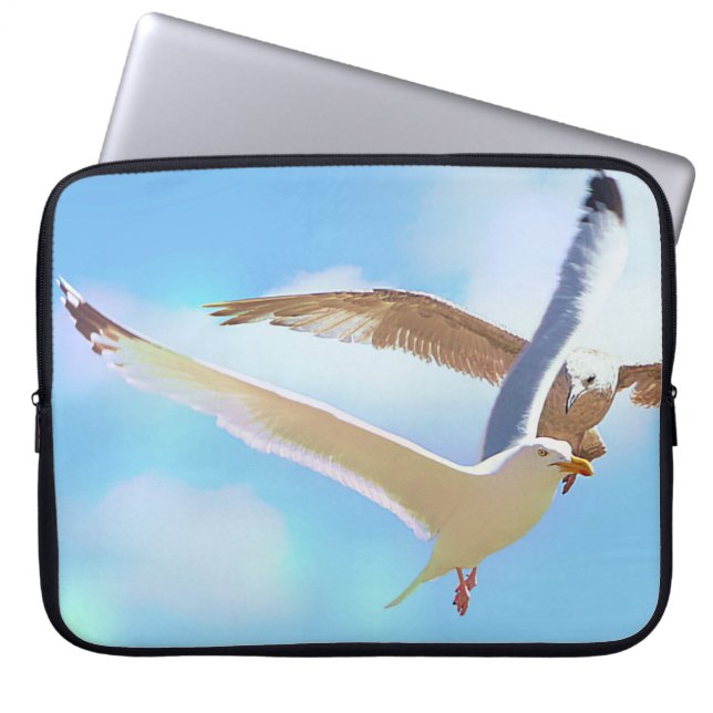 Seagulls In Flight Computer Sleeve (Front)
