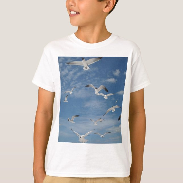 Seagulls in Flight T-Shirt (Front)
