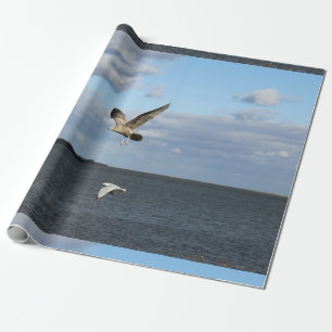 Seagulls in Flight Wrapping Paper