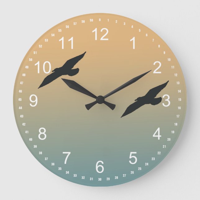 Seagulls Large Clock (Front)