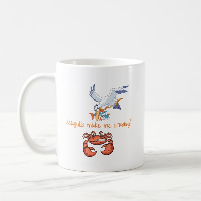 Seagulls Make Me Crabby Mug (Left)