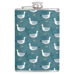 Seagulls Nautical Hip Flask