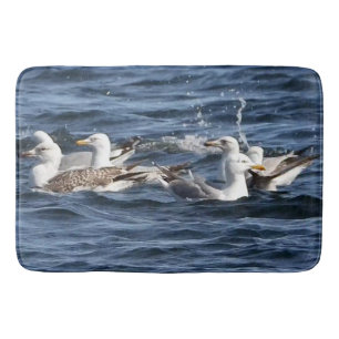 Seagulls On Ocean Bath Mat