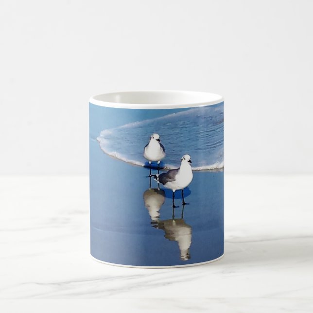 Seagulls on the Beach Classic Mug (Center)