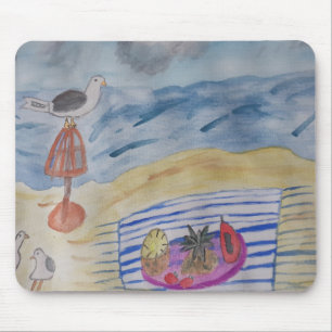 Seagulls On The Beach Mouse Pad