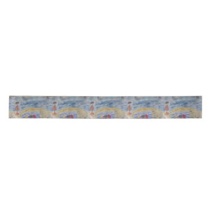 Seagulls on the Beach Satin Ribbon