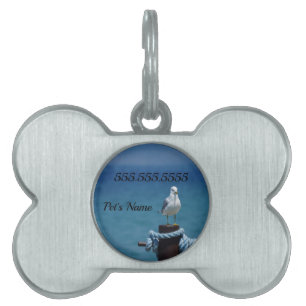 Seagulls Paradise At Mackinac Pet Name Tag