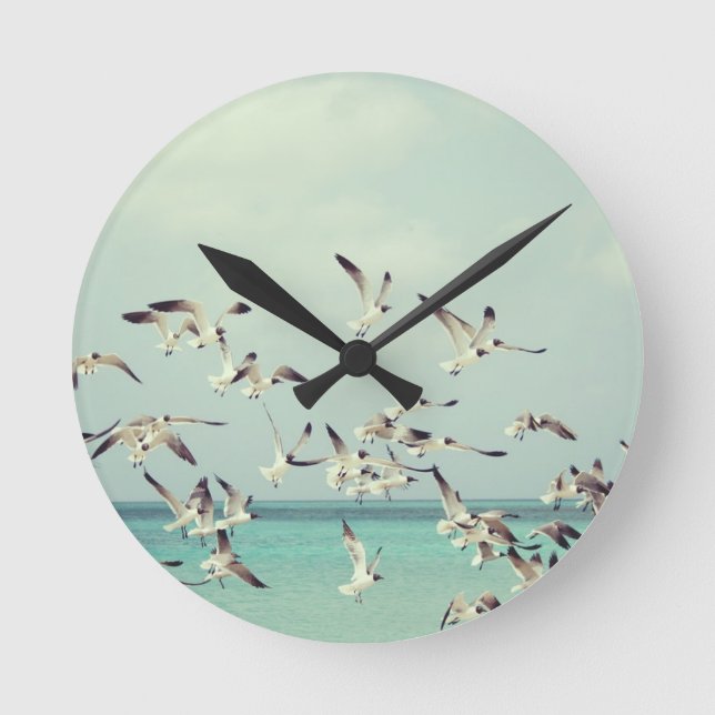 Seagulls Round Clock (Front)