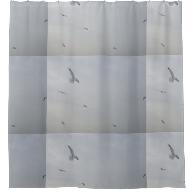 Seagulls shower curtain (Front)