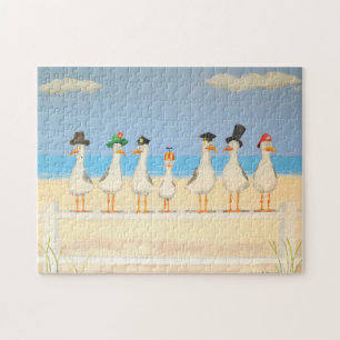 Seagulls with Hats Jigsaw Puzzle