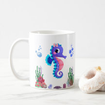 Seahores playful under the sea Coffee Mug