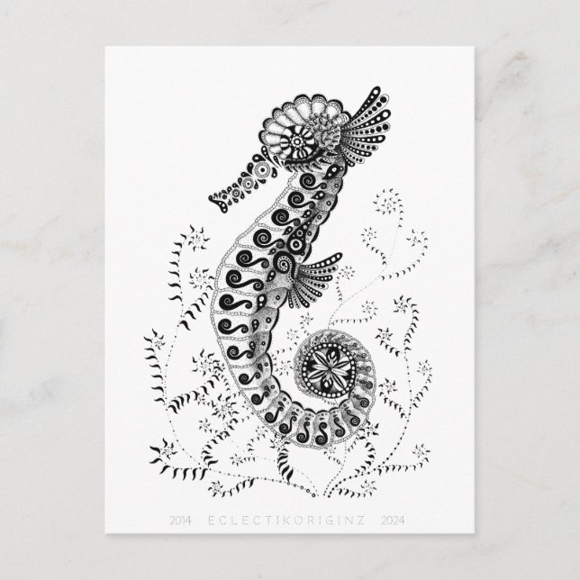 Seahorse 10 Year Postcard (Front)
