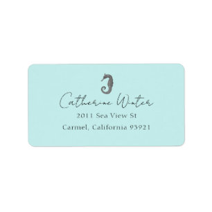 Seahorse Address Label