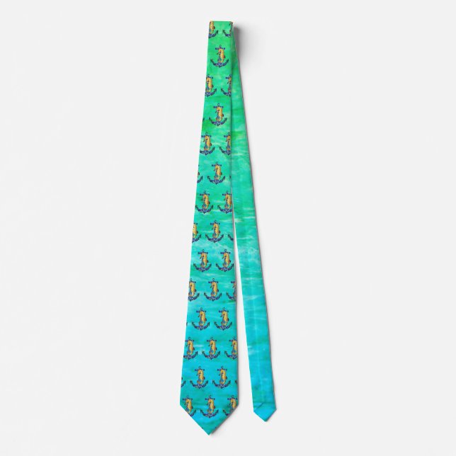 Seahorse & Anchor  Tie (Front)
