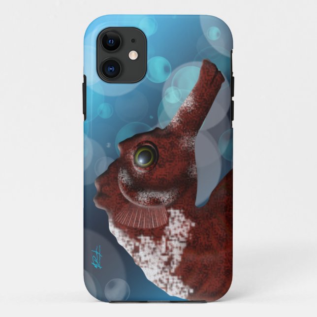 Seahorse and Bubbles iPhone 5 cover (Back)