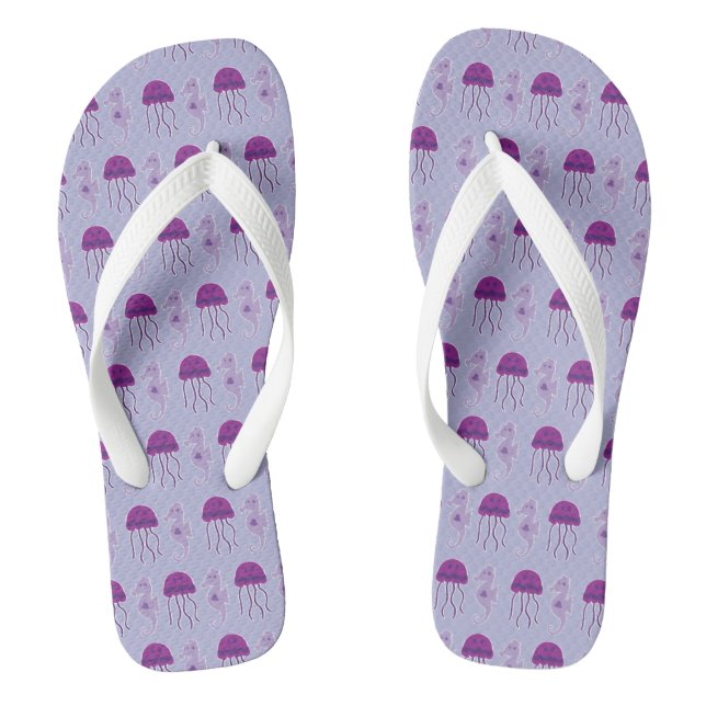 Seahorse and Jellyfish Thongs (Footbed)
