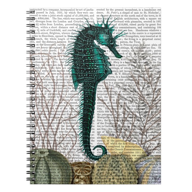SeaHorse and Sea Urchins 2 Notebook (Front)