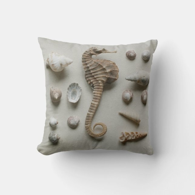 Seahorse And Shells Cushion (Front)