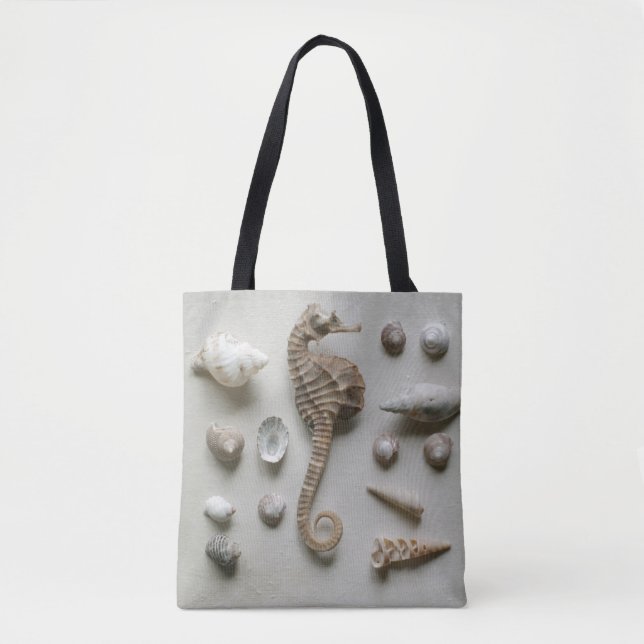 Seahorse And Shells Tote Bag (Front)
