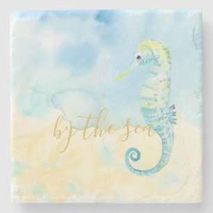 Seahorse and Starfish Stone Coaster