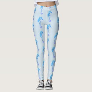 Seahorse art Custom Leggings