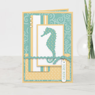 Seahorse Baby Card