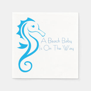 Seahorse Baby Shower Napkin (boy)