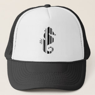SEAHORSE BAR CODE Fish Barcode Pattern Design Trucker Hat