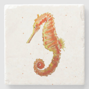 Seahorse Beach Marble Stone Coaster