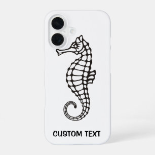 Seahorse Black iPhone 16 Case