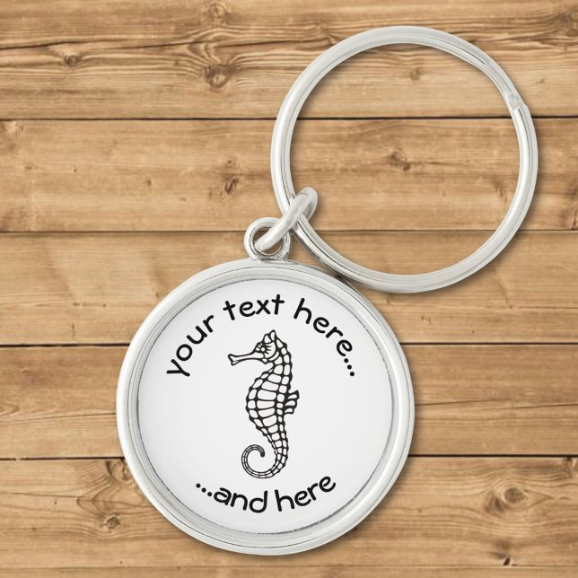 Seahorse Black Key Ring (Creator Uploaded)