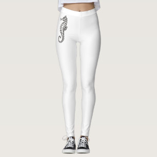 Seahorse Black Leggings