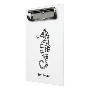 Seahorse Black Mini Clipboard