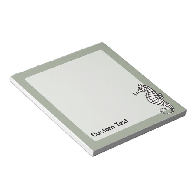Seahorse Black Notepad (Angled)