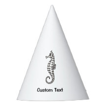 Seahorse Black Party Hat