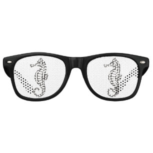 Seahorse Black Retro Sunglasses