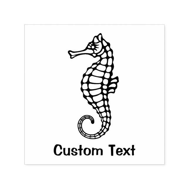 Seahorse Black Self-inking Stamp (Design)