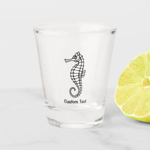 Seahorse Black Shot Glass