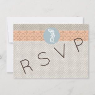 Seahorse Blue Classic Nautical Elegant Invitation