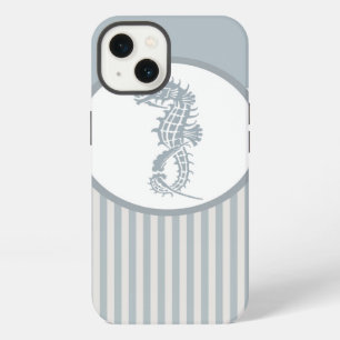 Seahorse Blue Classic Nautical Elegant iPhone Case