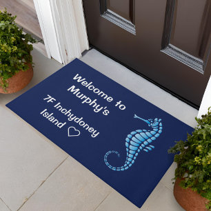 Seahorse Blue Doormat